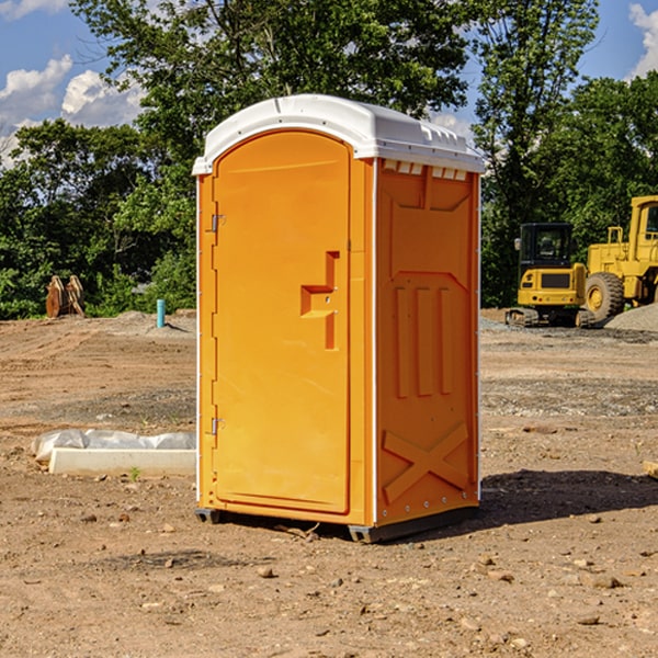 how often are the portable restrooms cleaned and serviced during a rental period in Quitman County GA